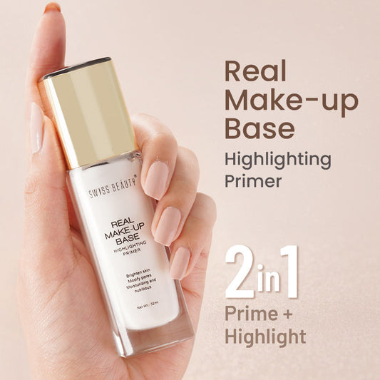 Swiss Beauty Real Make - Up Base Highlighting Primer , Brighten Skin , Modify Pore