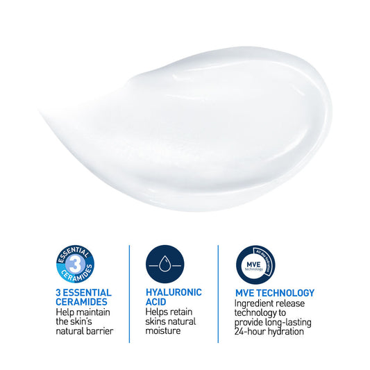 CeraVe Moisturizer Cream For Dry Skin With Ceramides & Hyaluronic Acid For Barrier Repair