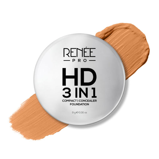 Renee Cosmetics Pro HD 3 - IN - 1 Compact Works as Concealer, Foundation & Powder With SPF 20